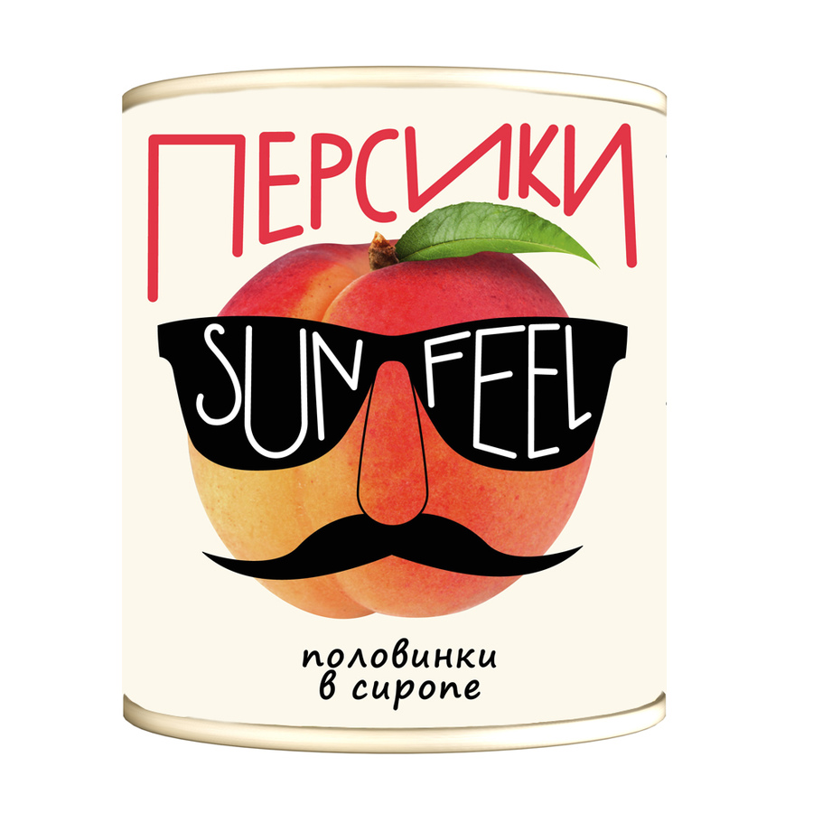 Персики половинки в сиропе 3100мл SUNFEEL